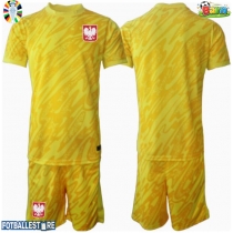 Polen Keeper Hjemmedraktsett Barn EM 2024 Kortermet (+ Korte bukser)